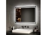 Specchio Da Bagno Emke Led Con Illuminazione 50X70 Cm Antiappannamento, Specchio Da Parete Specchio Da Bagno Con Interruttore Meccanico, Colori Della Luce 3000K/6500K, IP44