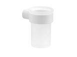 Sapho Gedy Pirenei - Portaspazzolino E Dentifricio, Bianco Opaco/Vetro Satinato PI1002