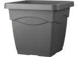 Vaso Deroma Quadrato Antracite Iniettato Ø 38 Cm
