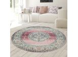 Tappeto Orientale Tappeto Da Salotto Per Esterni Vintage In Rosa Dimensioni - 80 X 150 Cm