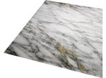 Tappeto Moderno Da Salotto Effetto Marmo In Grigio Crema Oro Dimensioni - 200 X 290 Cm