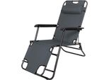 Lettino Springos Con Poggiatesta, Braccioli, Max. 120 Kg, Lettino Pieghevole, Lettino Relax, Sedia Da Giardino, Lettino Da Giardino, Struttura In Metallo, Lettino Per Il Tempo Libero (Grafite)