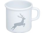 Riess Tazza Da Caffè Con Bordo Ø8Cm 3/8 Litri Smaltata Country Deer Grigio