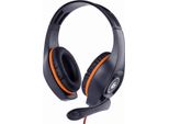 Gembird Gembird GHS-05-O Cuffie/Cuffie Cablate Head-Band Gaming Nero, Arancione