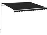 Vidaxl Tenda A Scomparsa Manuale Con Led 350X250 Cm Antracite