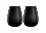 Eisch Becher 2Er Set Kaya Black, Trinkbecher, GläSer, Kristallglas, Schwarz, 550 Ml, 77350089