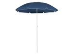 Vidaxl Ombrellone Con Palo In Acciaio Blu 180 Cm