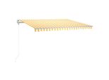 Tenda Automatica Con Led E Sensore Vento 450X300 Cm Giallo/Bianco