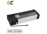 Windmeile | Greencell Batteria Per E-Bike 48V 20Ah Per Portapacchi, Celle Li-Ion, 1000W, Bms, Indicatore Di Carica, Bicicletta, E-Bike, Bicicletta Elettrica, Pedelec
