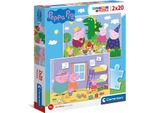 Clementoni - UkłAdanka Peppa Pig 2X20 ElementóW - Oryginalny Produkt Edukacyjny