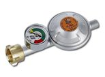 Bradas Regolatore Di Pressione Del Gas 50Mbar, 1,5Kg/H Con Manometro, Valvola Di Sicurezza, Filettato BR-RG_A310IE-002-M