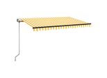Tenda Automatica Con Led E Sensore Vento 450X350 Cm Giallo/Bianco