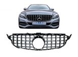 Griglia Radiatore Per Mercedes C W205 S205 C205 A205 GT-R Panamericana Look Senza Telecamera.