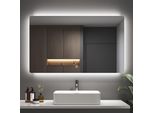 Emke Specchio Da Bagno A Led 100X60Cm Con Illuminazione 3 Colori Di Luce Bianco Freddo Neutro Bianco Caldo Specchio Da Bagno Con Interruttore A Sfioramento