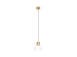 Lampadario Contemporaneo Cerasella 1 Luce Acciaio Ottone Spazzolato