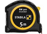 Stabila Bm 300 Metro Tascabile, 5 M, Scala Metrica Bifacciale, Gancio Spikes