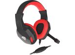 Genesis Genesis Argon 110 Cuffia Cablata Head-Band Gaming Nero, Rosso