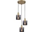 Rabalux 5223 Lampada A Sospensione 3 Spot Donati, E27, Oro-Nero-Grigio, Rotonda, Moderna, ø410Mm