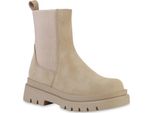 Van Hill Donna Stivali Con Plateau Stivaletti Scarpe Suola Profilata 837887, Colore: Khaki, Taglia: 41