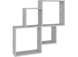 Vidaxl Scaffale Cubo In Cemento Grigio 80X15X78,5 Cm Materiale A Base Di Legno