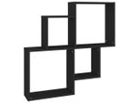 Vidaxl Scaffale A Cubo Nero 80X15X78,5 Cm Materiale A Base Di Legno