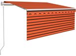 Vidaxl Tenda Automatica A Rullo Con Sensore Di Vento A Led 3,5X2,5 M