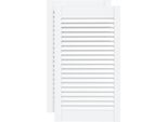 Vidaxl Armadio Ante A Persiana Design 2 Pz. Bianco 69X39,4 Cm In Legno Massiccio