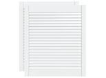 Vidaxl Armadio Ante A Persiana Design 2 Pz. Bianco 69X59,4 Cm In Legno Massiccio