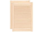 Vidaxl Armadio Ante A Persiana Design 2 Pezzi 69X49,4 Cm Legno Massello