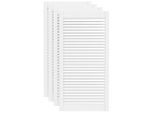 Vidaxl Armadio Ante A Doghe Design 4 Pezzi Bianco 99,3X49,4 Cm Legno Massiccio