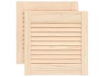Vidaxl Armadio Ante A Doghe Design 2 Pezzi 39,5X39,4Cm Legno Massiccio
