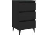 Comodino Con Gambe In Metallo Nero 40X35X69 Cm