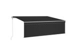 Tenda Automatica Con Tenda A Rullo Led Con Sensore Vento 4X3M Antracite