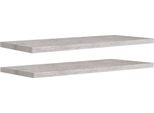 Vidaxl Mensole Sospese 2 Pz. Grigio Cemento 90X23,5X3,8 Cm Mdf