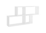 Vidaxl Scaffale A Muro Bianco Lucido 100X18X53 Cm Materiale A Base Di Legno