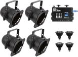 Eurolite Set 4X PAR-38 Spot Sw Dim2Warm + EDX-4 Dmx Rdm Led Dimmer Pack