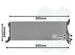 Van Wezel 58012723 Radiatore Radiatore Acqua Radiatore Motore Per Vw Transporter Vi Bus (Sgb, Sgg, Sgj) Multivan Vi (Sgf, Sgm, Sgn) Transporter Vi Furgone