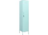 Vidaxl Armadietto Verde Menta 35X46X180 Cm In Acciaio