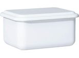 Riess Contenitore Con Coperchio Piccolo Alto 15X11X7Cm Smalto Bianco