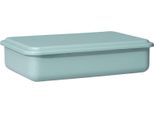 Contenitore Riess Con Coperchio Medio Basso 23X15X5Cm Smalto Verde Salvia