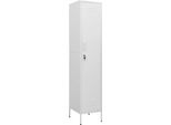 Vidaxl Armadietto Bianco 35X46X180 Cm In Acciaio