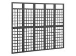 Traliccio/Paravento 5 Pezzi In Legno Massiccio Di Abete Nero 201,5X180 Cm