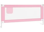 Vidaxl Protezione Letto Per Bambini Rosa 200X25 Cm Tessuto