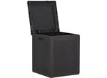 Vidaxl Contenitore Da Giardino 90 L Nero Pp Rattan