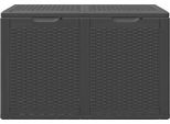 Vidaxl Contenitore Da Giardino 180 L Nero Pp Rattan