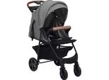 Vidaxl Carrozzina 2 In 1 Acciaio Grigio Chiaro
