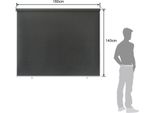 Jopassy Tenda Verticale 180 X 140 Cm Tenda Da Sole Per Balcone, Tenda Verticale Resistente Ai Raggi Uv, Protezione Dal Vento E Schermo Per La Privacy, In Metallo E Poliestere, Antracite