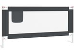 Vidaxl Protezione Letto Per Bambini Grigio Scuro 180X25 Cm Tessuto