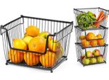 Cestino In Metallo Nero: Conserva Frutta E Verdura In Modo Pratico