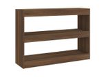 Libreria/Divisorio Per Ambienti In Rovere Marrone 100X30X72 Cm